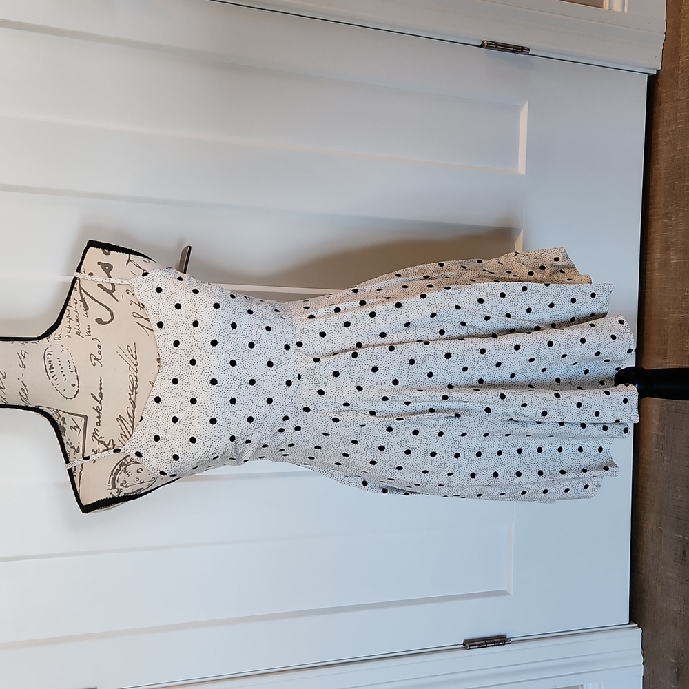 Old Navy Black and White Polka Dot Summer Dress